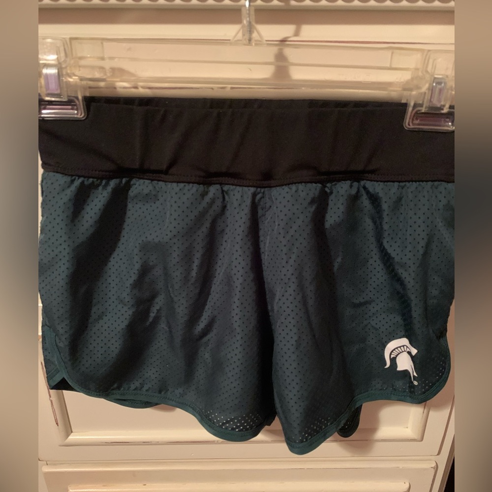 michigan state university XS running lined athletic shorts